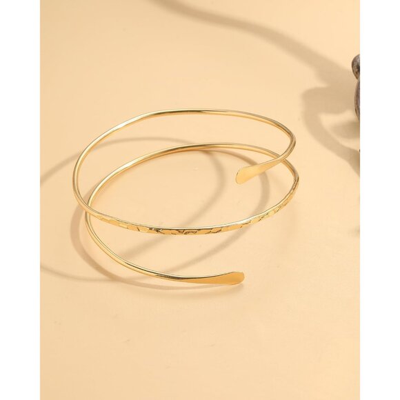 4-6 Pcs Arm Cuff Upper Arm Band Cuff Bracelet Bangle for Women Adjustable Armban - Picture 3 of 9